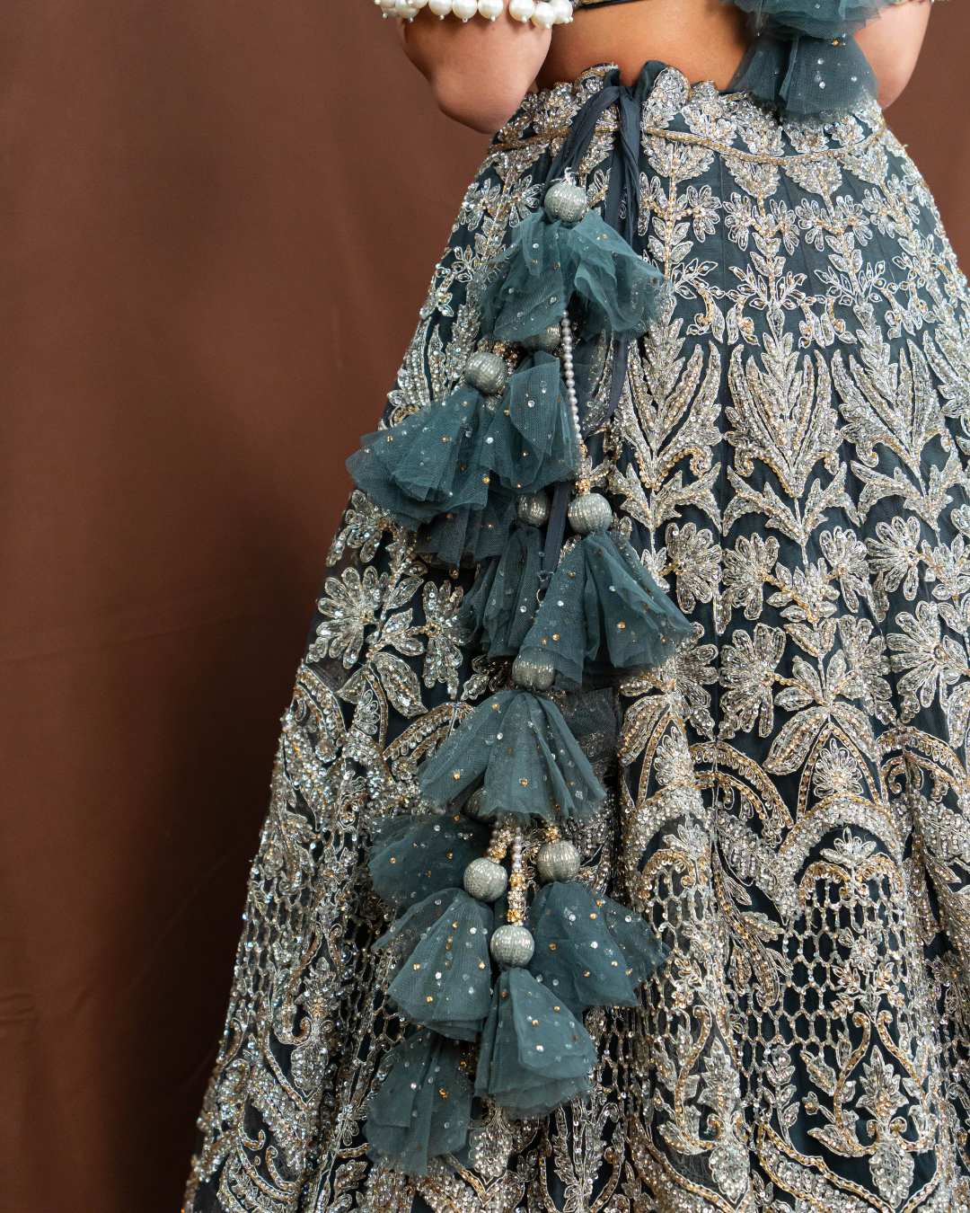 Alia | Charcoal Bridal Lengha