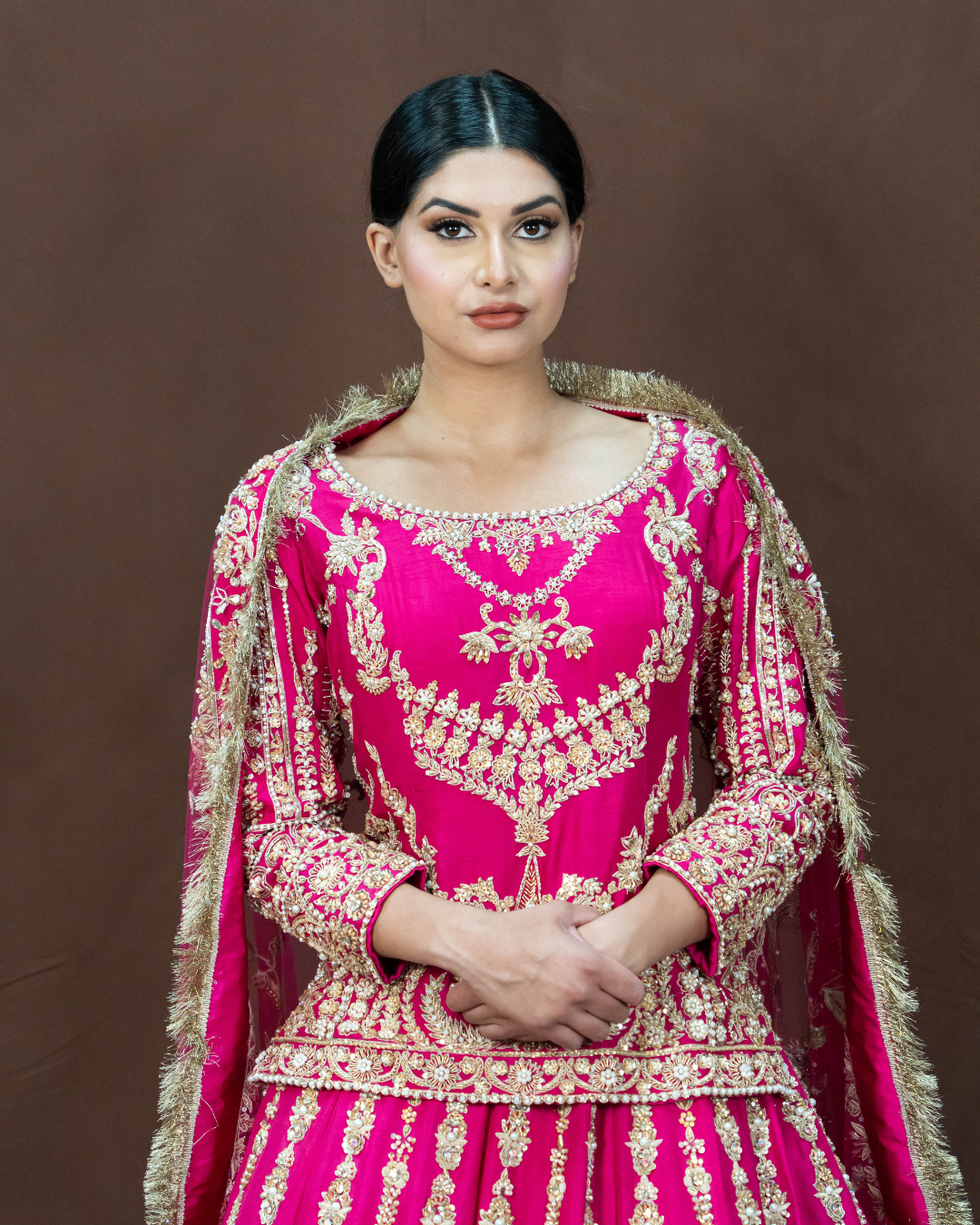Jhoom | Fuschia Pakistani Lengha