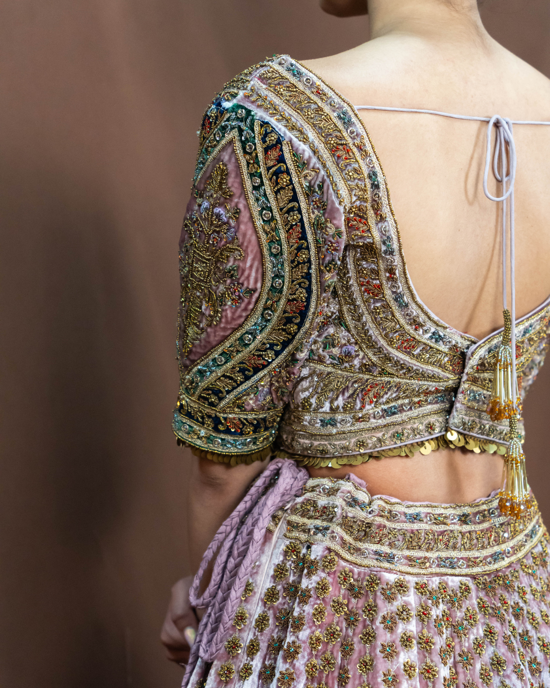 Payal | Lilac Velvet Bridal Lengha