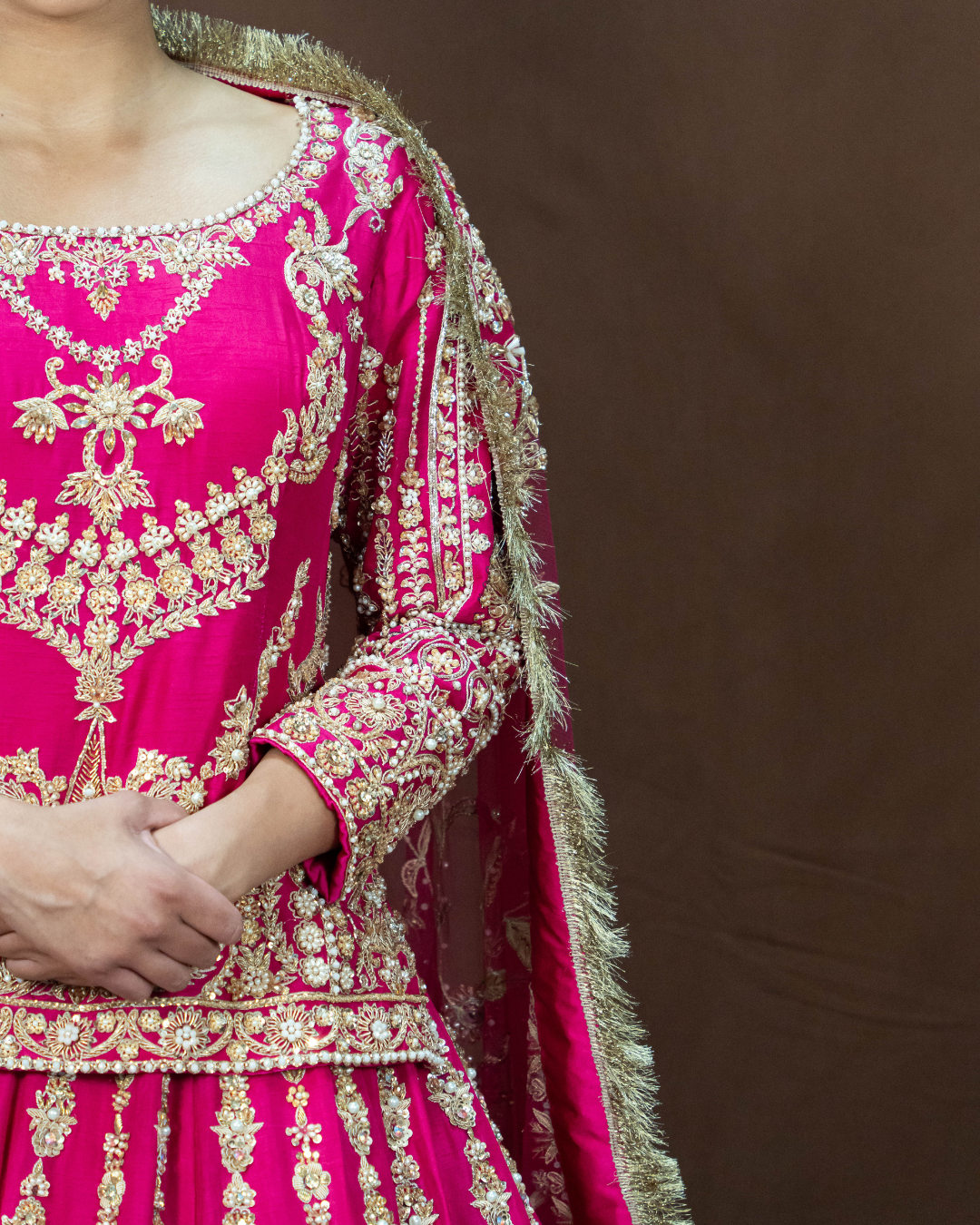 Jhoom | Fuschia Pakistani Lengha