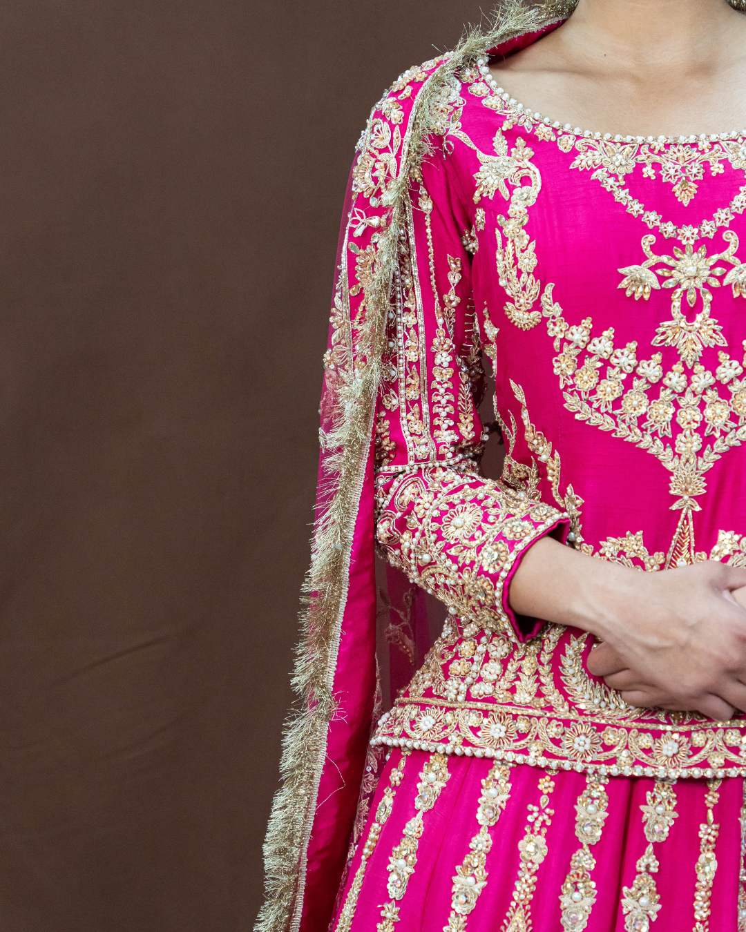Jhoom | Fuschia Pakistani Lengha