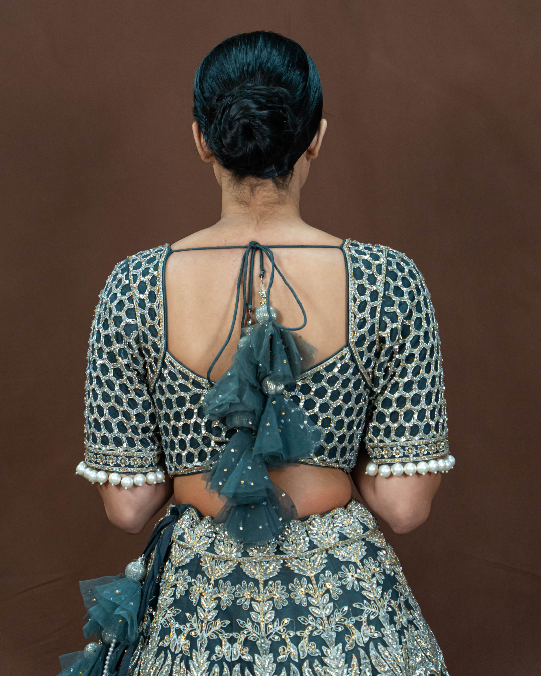 Alia | Charcoal Bridal Lengha