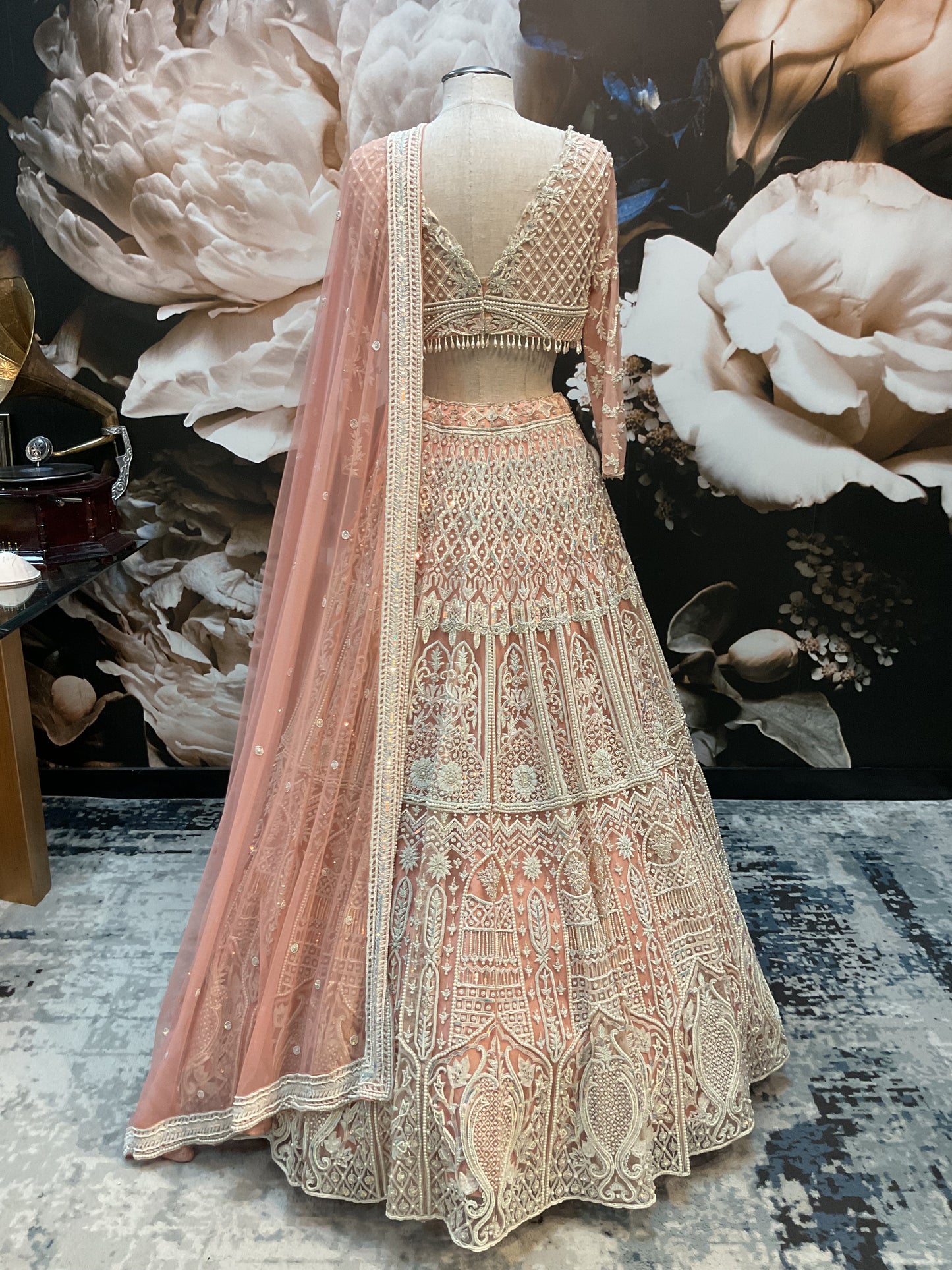 Pastel Pink Reception Lengha