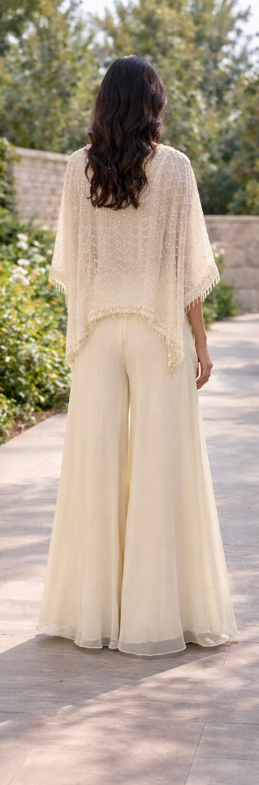 Strapped Crop Top With Full Length Sharara