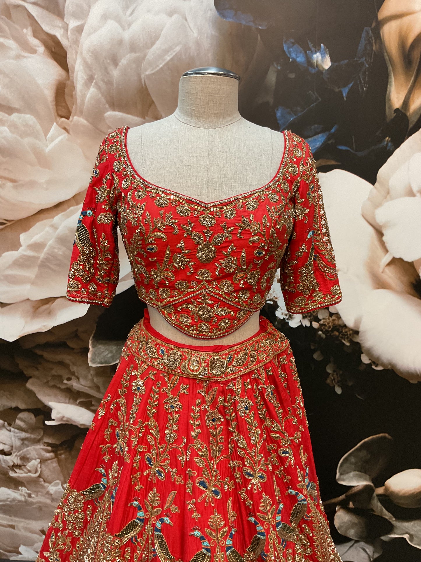 Royal Crimson Heirloom Lehenga