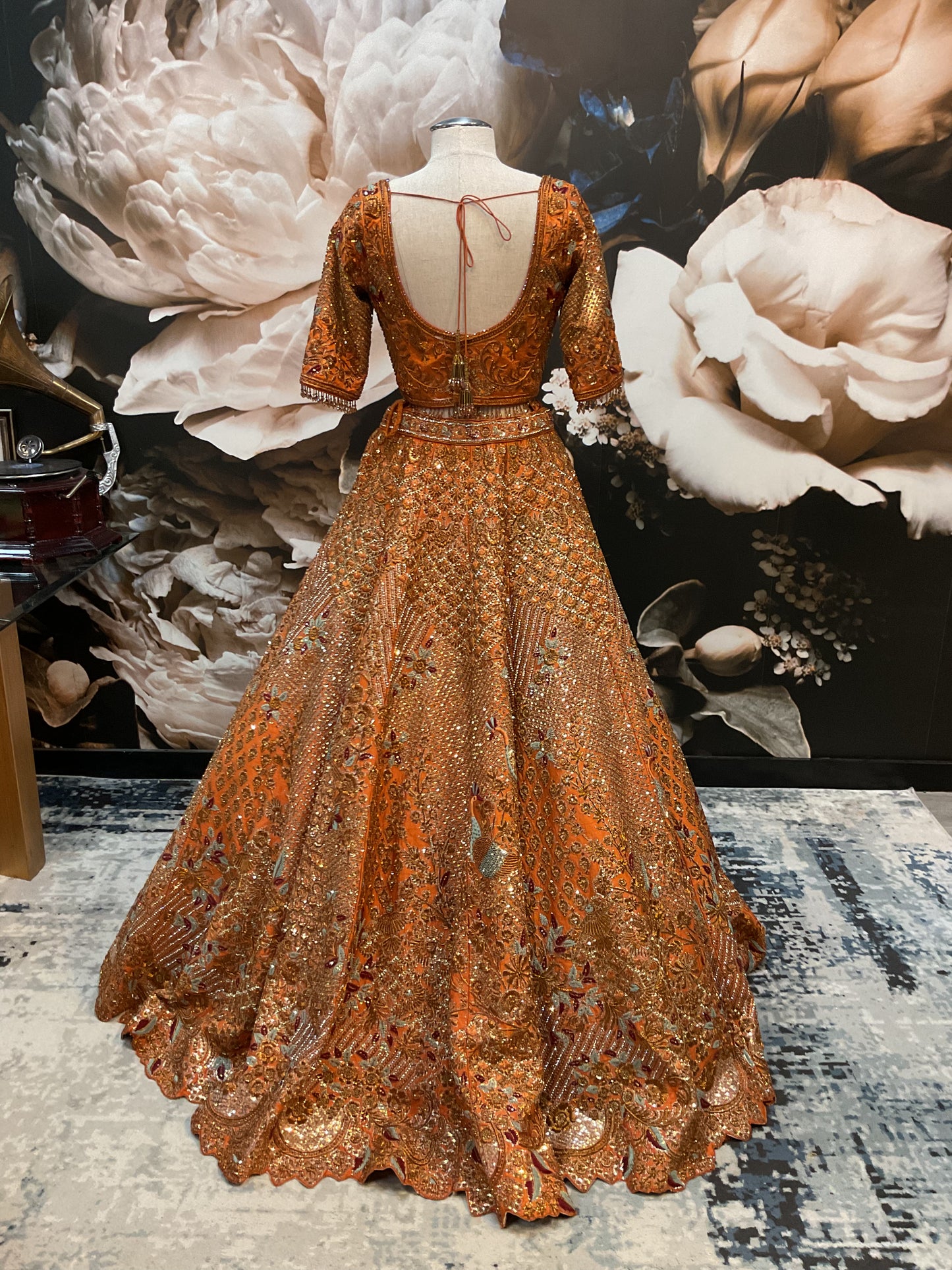 Dusky Orange Bridal Lehenga