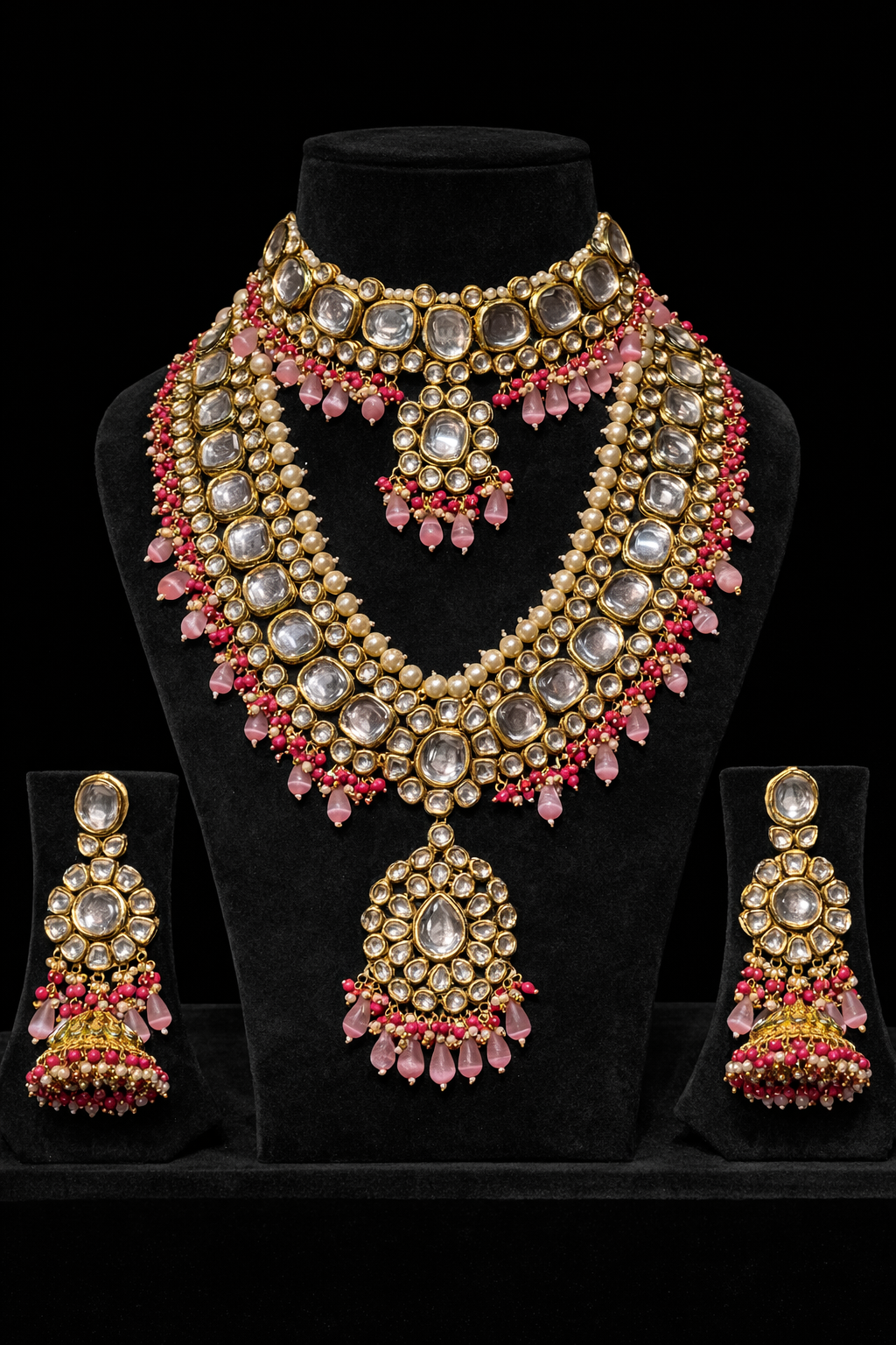 Necklace Set With Kundan-Style Stones