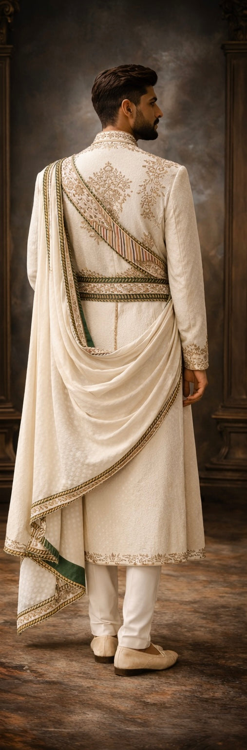 Ivory Heritage Groom Sherwani