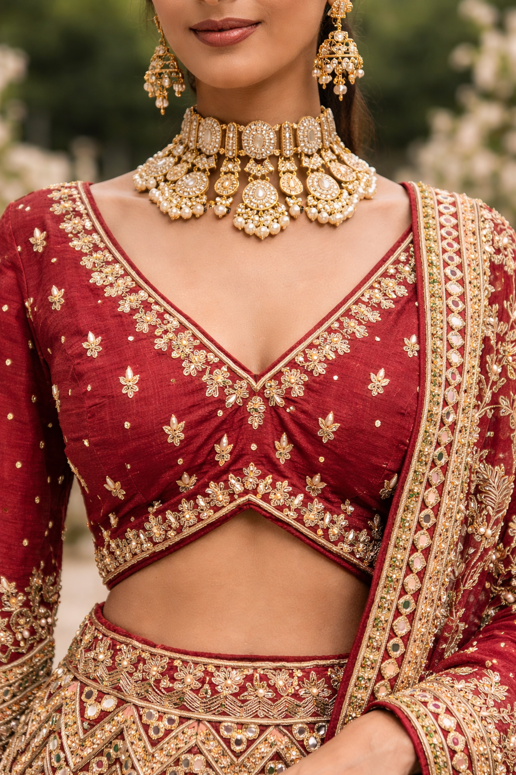 Deep Marooon Bridal Lehenga