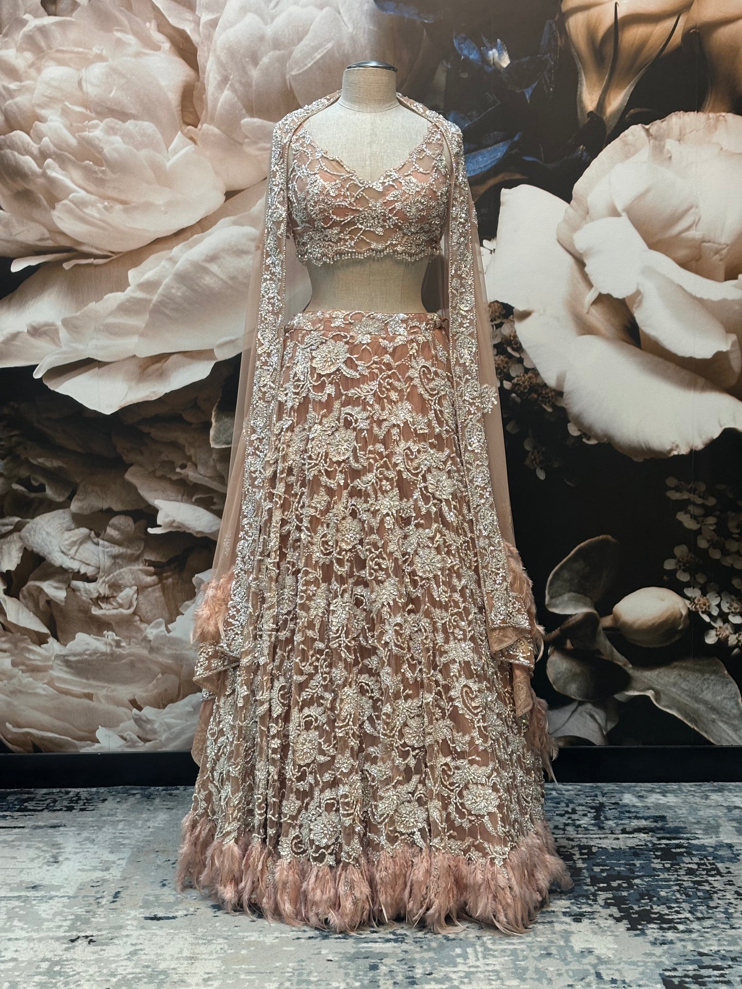 Soft Blush Pink Reception Lehenga