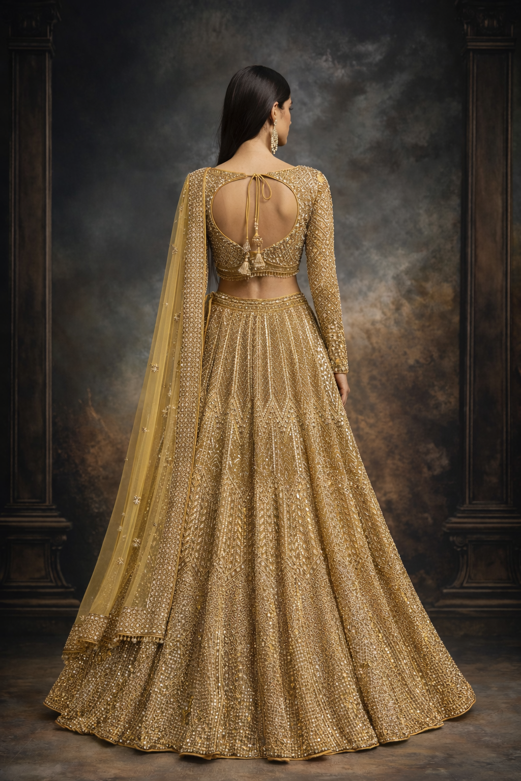 Gurnaz | Gold Bridal Lengha
