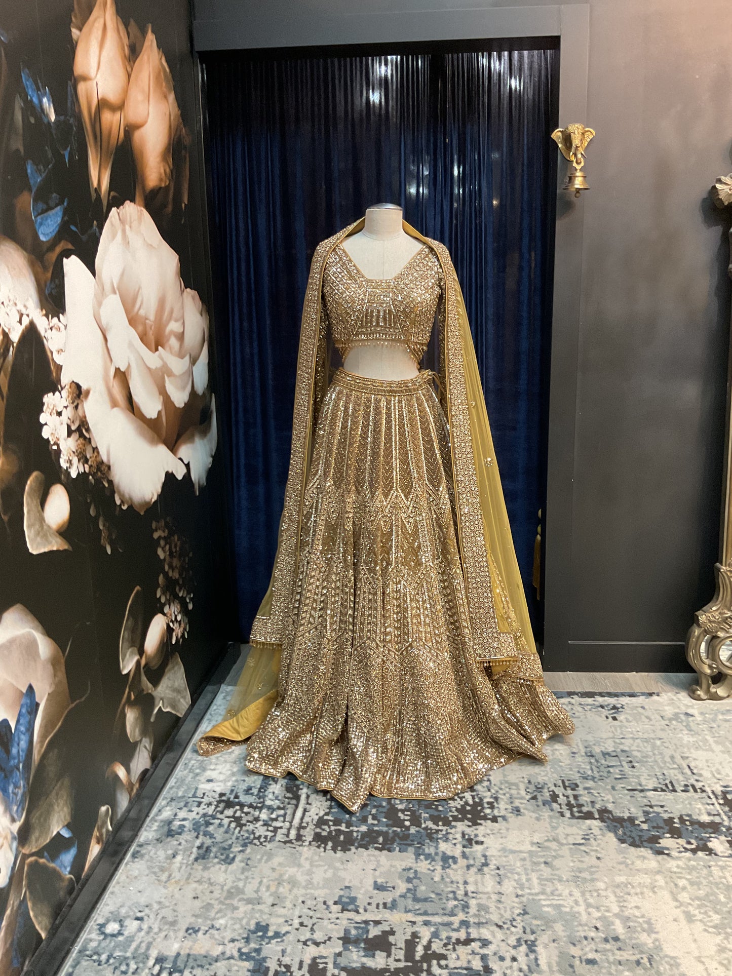 Gurnaz | Gold Bridal Lengha