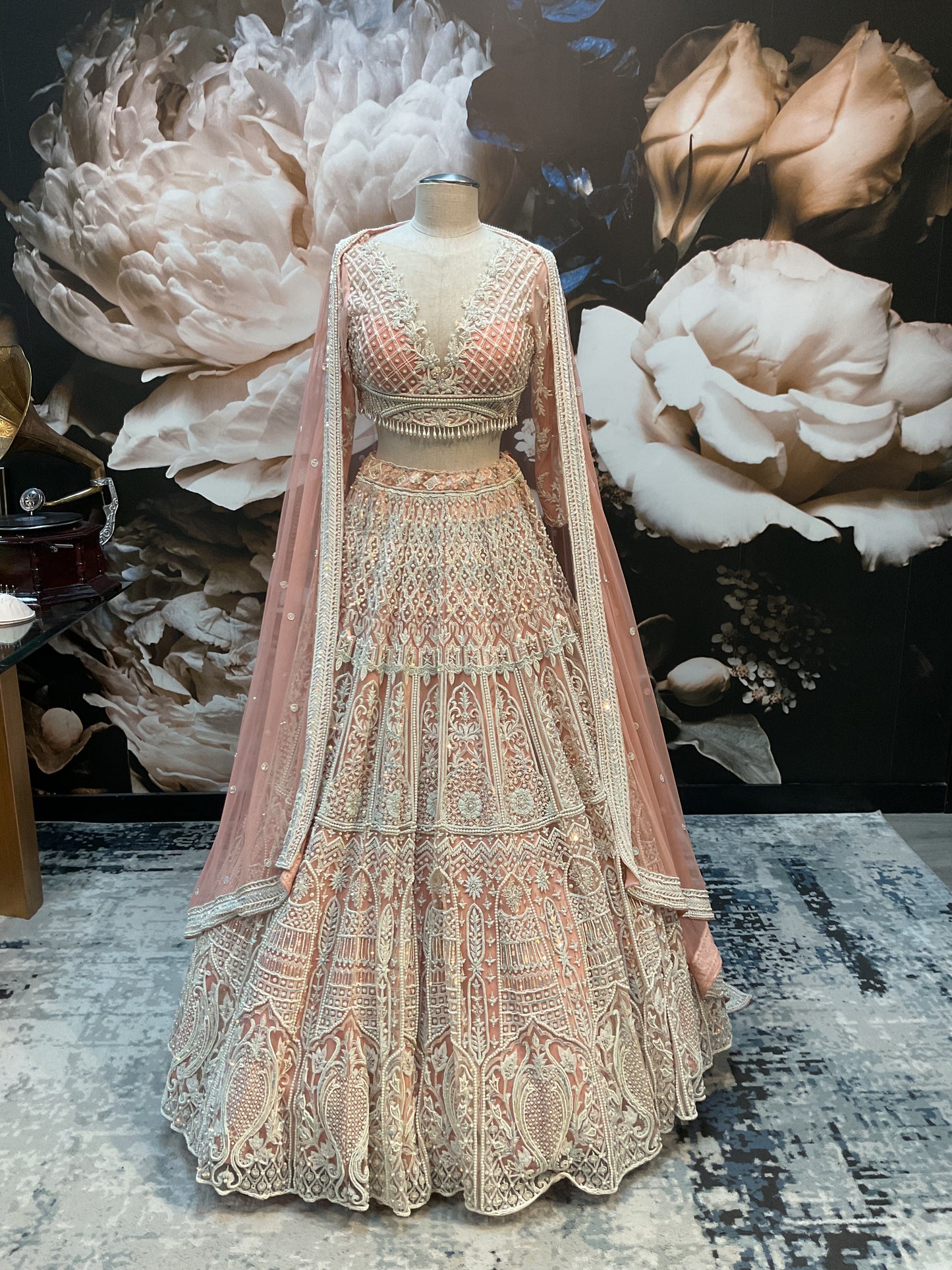 Pastel Pink Reception Lengha