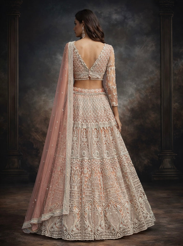 Pastel Pink Reception Lengha