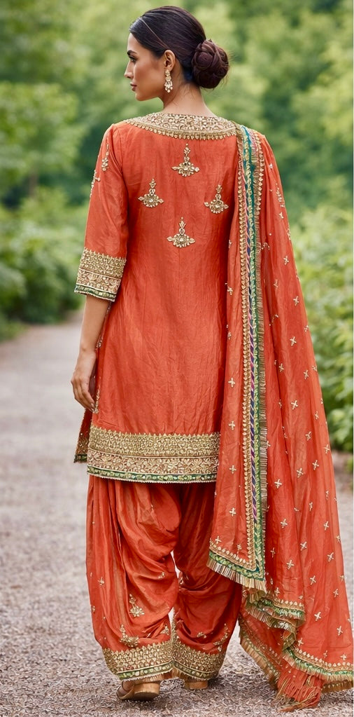 Embroidered Kurti & Salwar Set