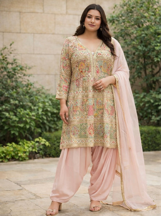 Sage Blush Heritage Salwar Suit
