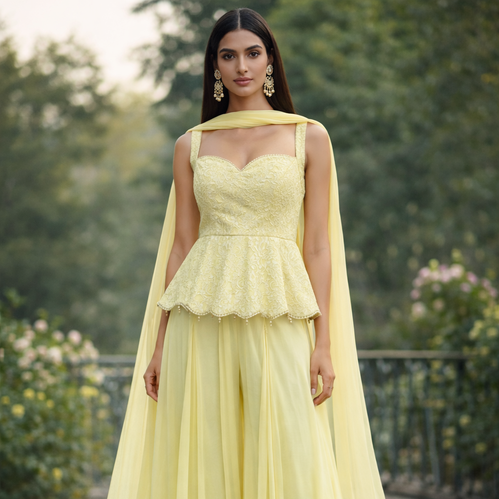 Peplum Sharara Set
