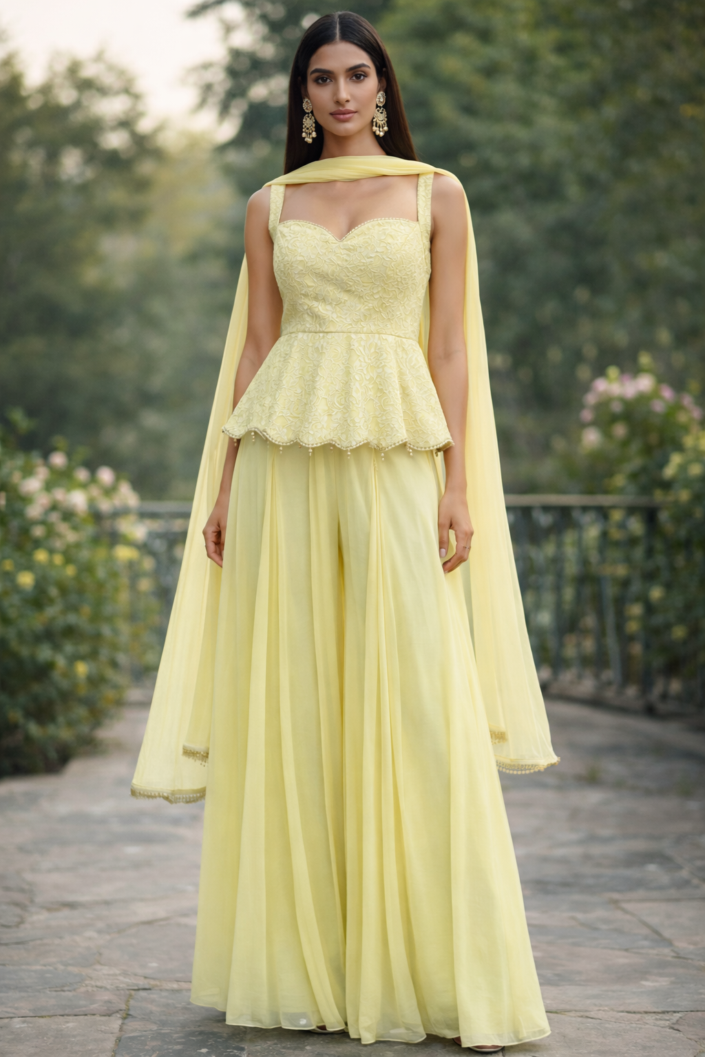 Peplum Sharara Set