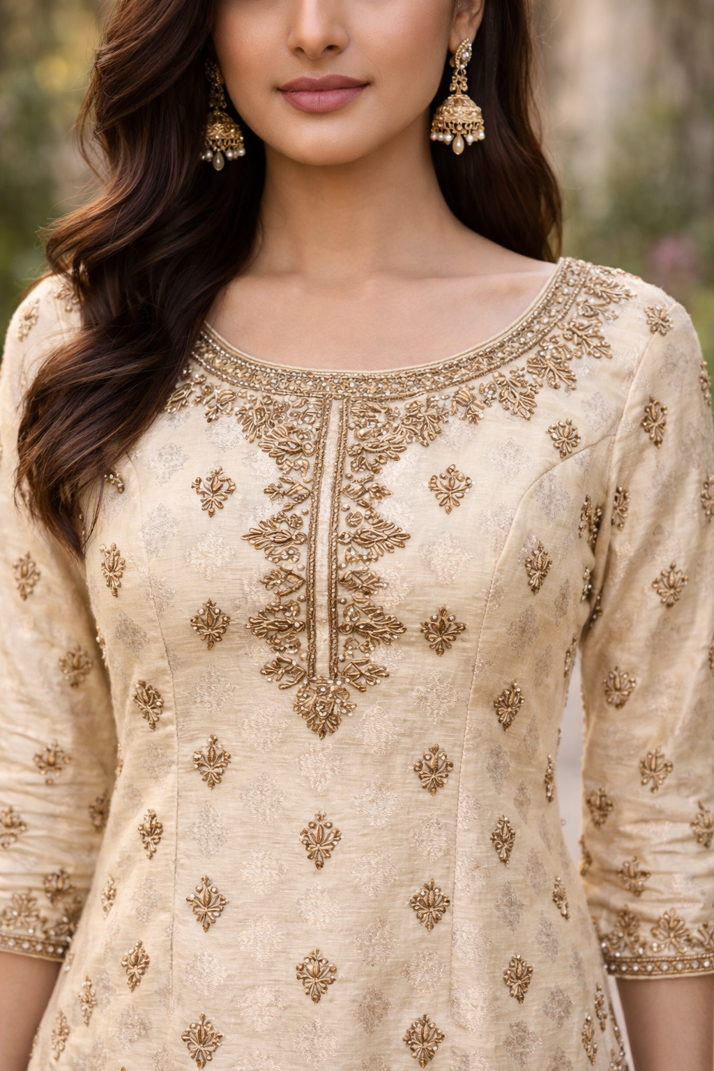 Cream Sharara Set