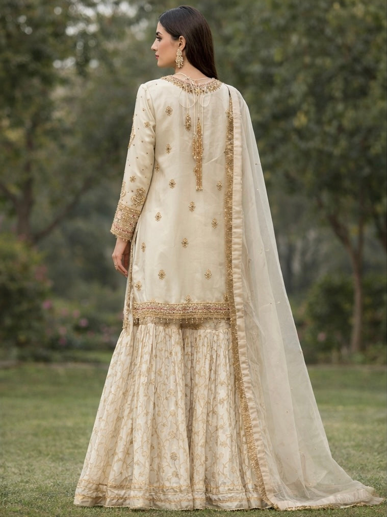 Ivory Heirloom Gharara Set