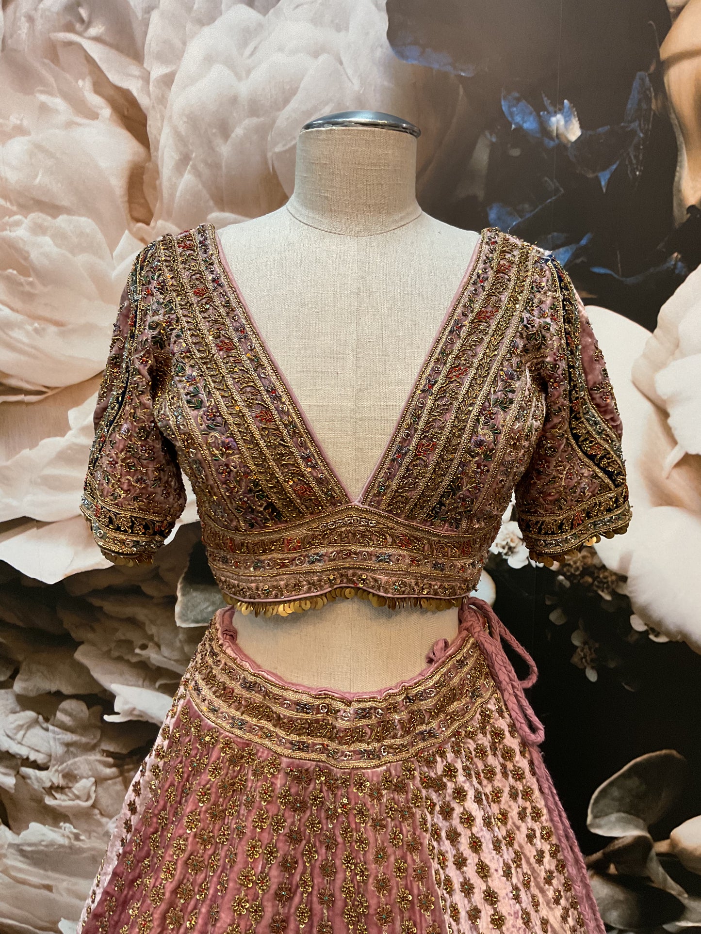 Payal | Lilac Velvet Bridal Lengha