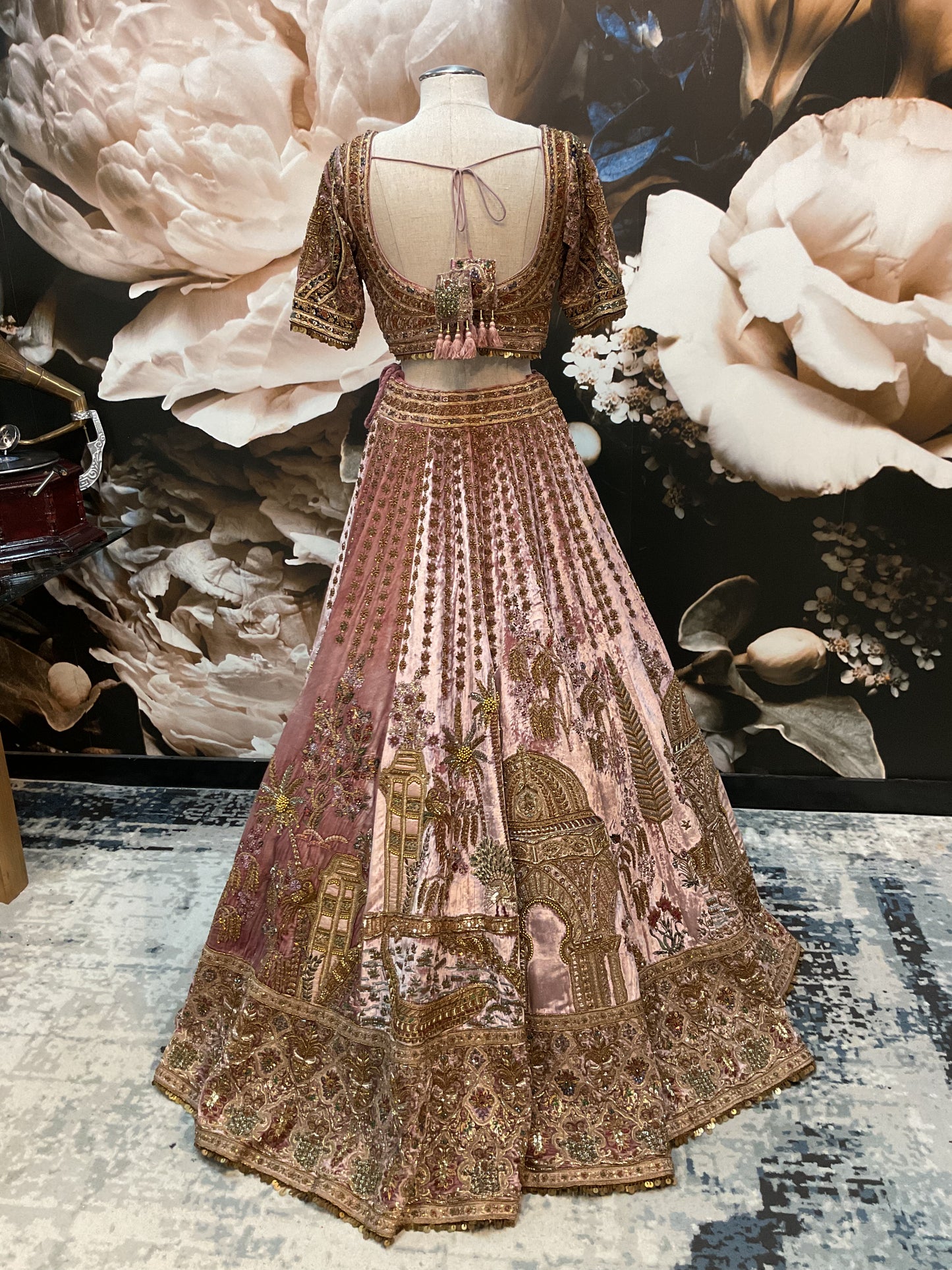 Payal | Lilac Velvet Bridal Lengha