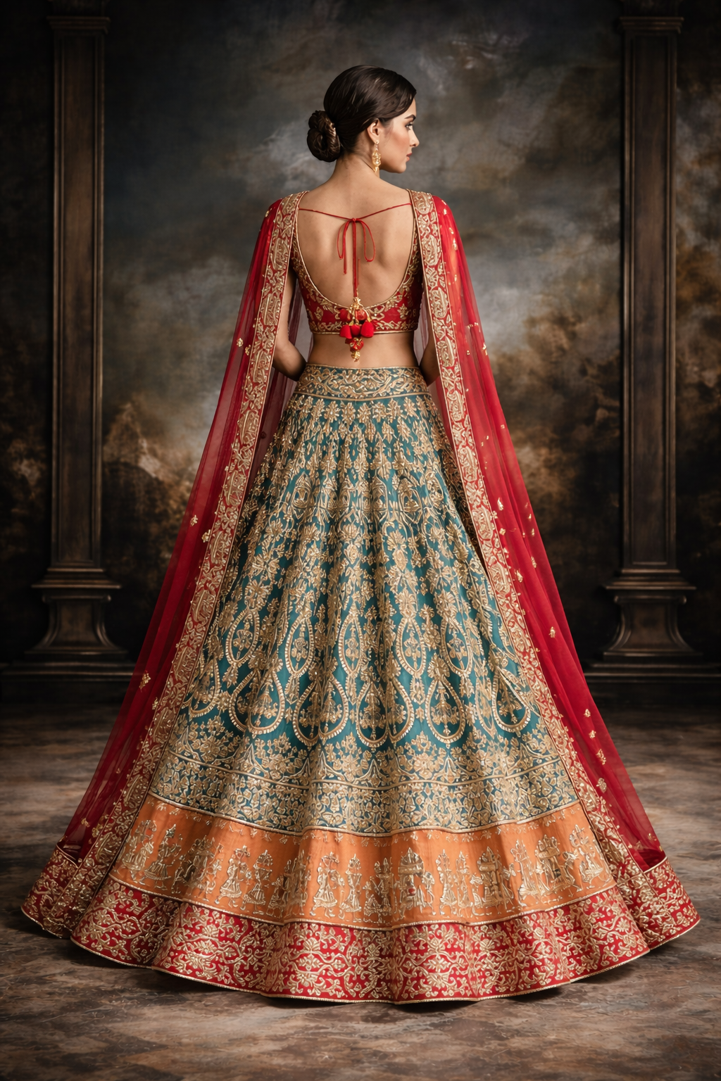 Multicolor Bridal Lehenga