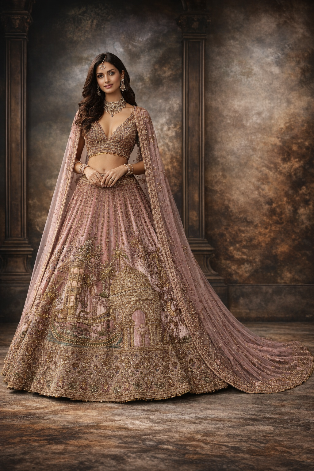 Payal | Lilac Velvet Bridal Lengha