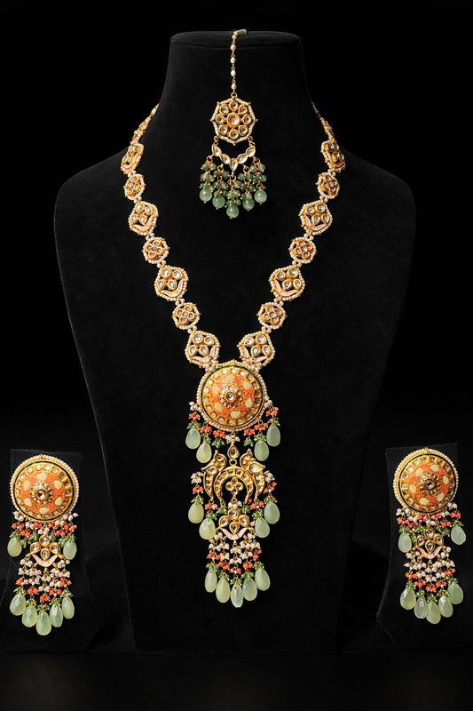 Enamel Accents Bridal Set