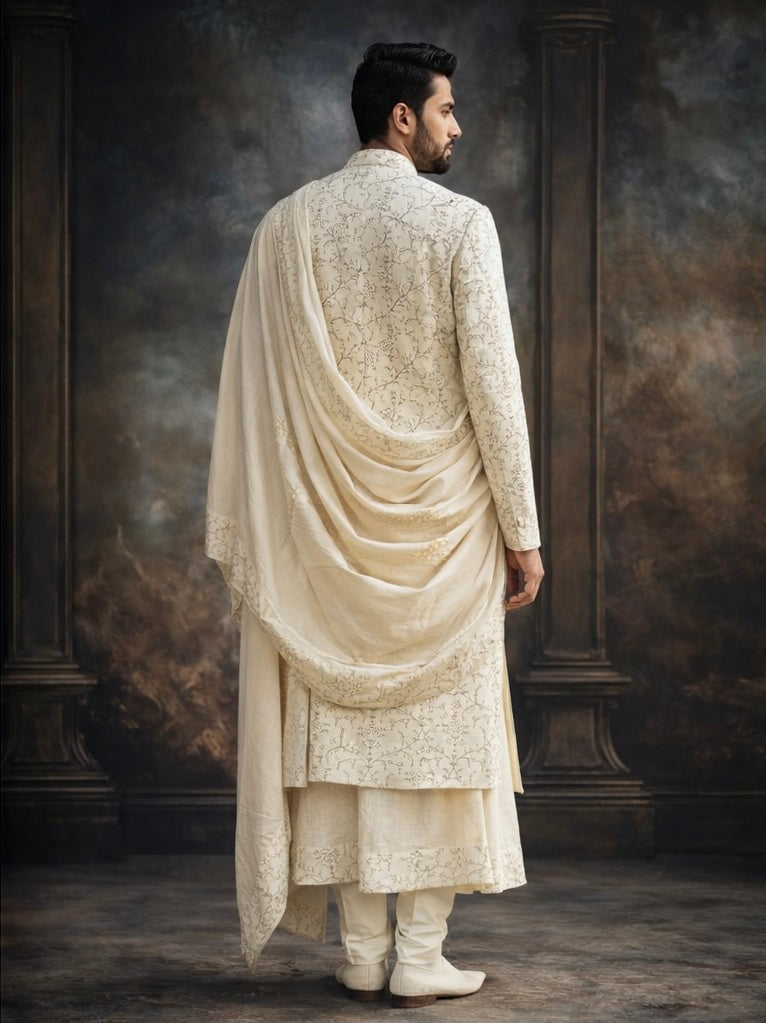 Soft Ivory Sherwani
