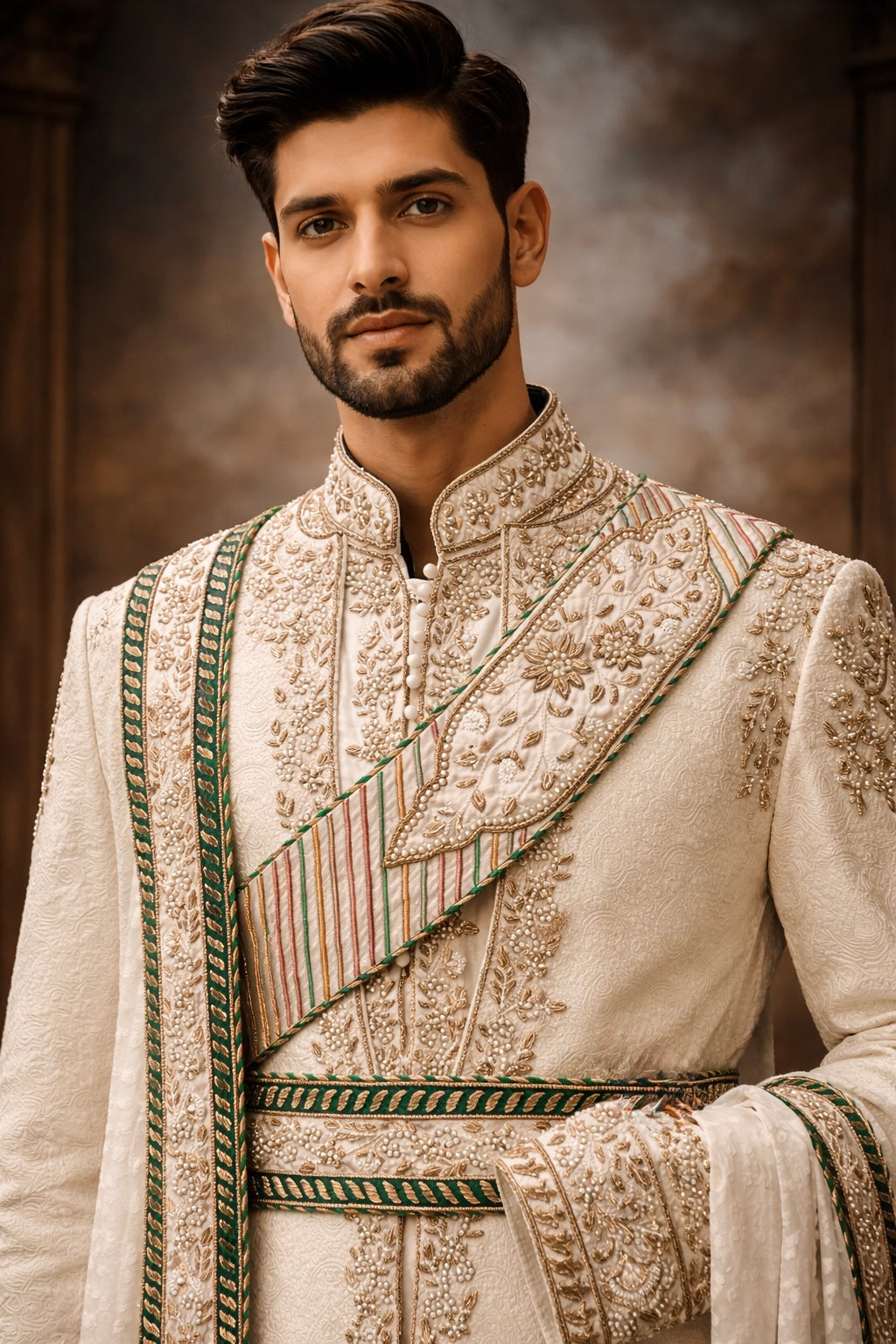 Ivory Heritage Groom Sherwani