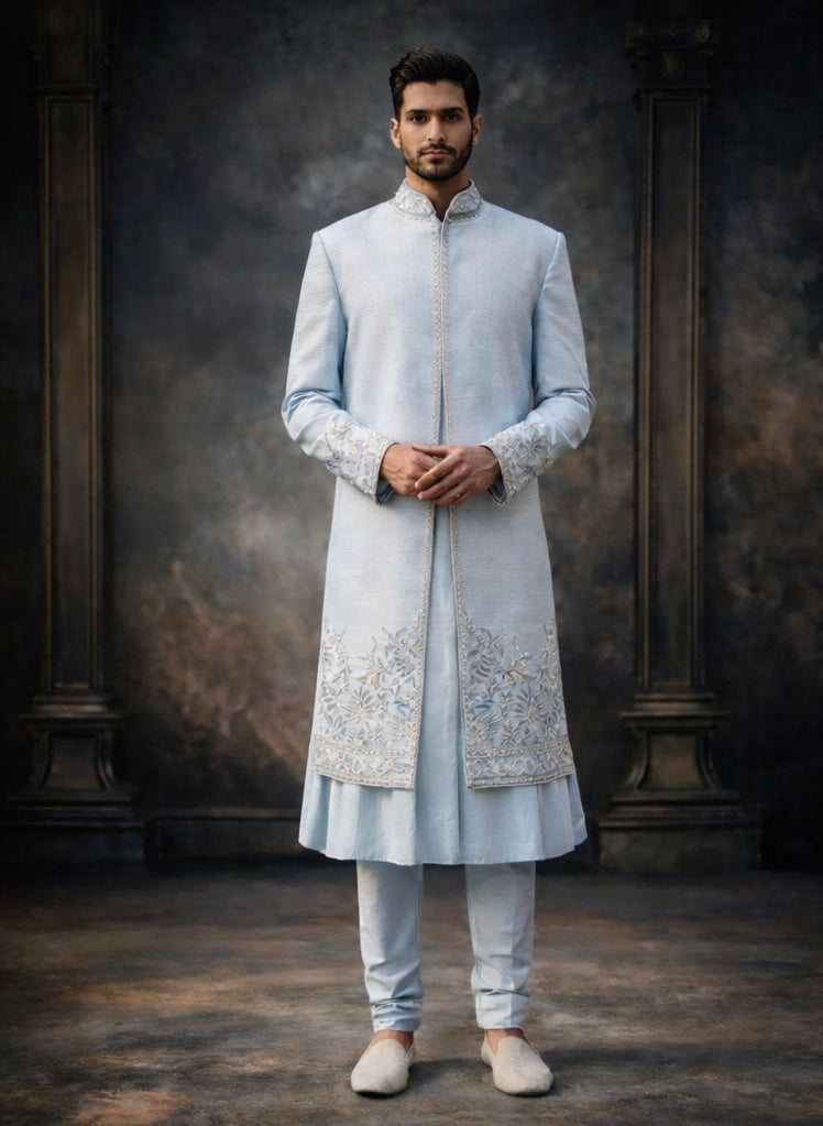 Powder Blue Sherwani