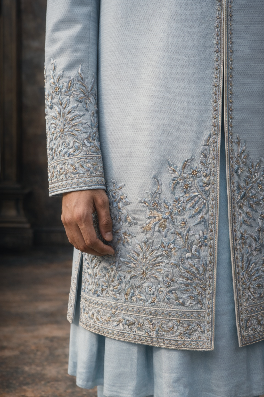 Powder Blue Sherwani