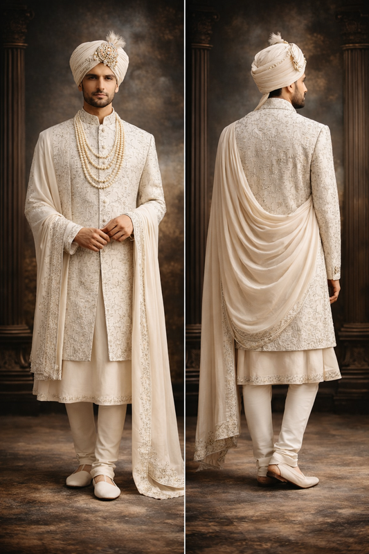 Soft Ivory Sherwani