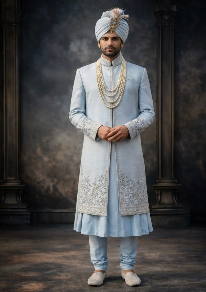Powder Blue Sherwani